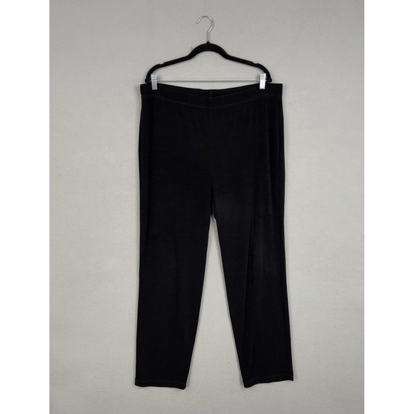 Chico's Pants - Chicos Pants Womens XL Black Pull On Stretch Straight Leg Acetate Blend Travel